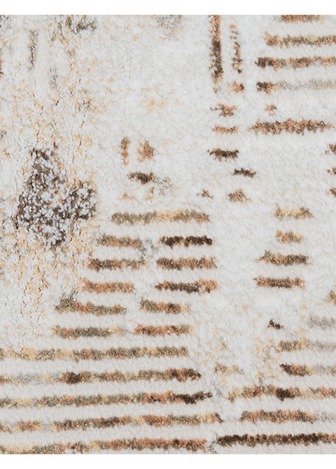 Tapete Moderno Neutro con Diseño Abstracto en Cafe Colección LAILA - Vista alternativa