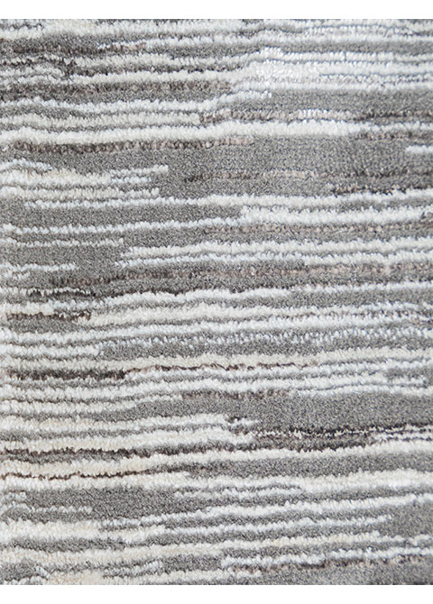 Tapete Moderno Gris con Diseño de Líneas en Plata - Vista alternativa