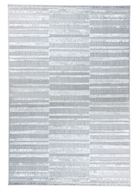 Tapete Moderno Gris con Diseño a Rayas Texturizadas