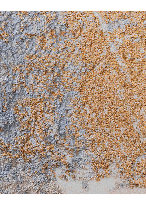 Tapete Moderno Neutro con Diseño Geométrico en Dorado - Vista alternativa