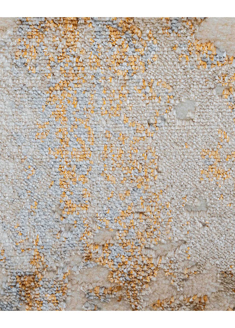 Tapete Moderno Neutro con Diseño Abstracto en Bronce y Gris, Colección MELET - Vista alternativa