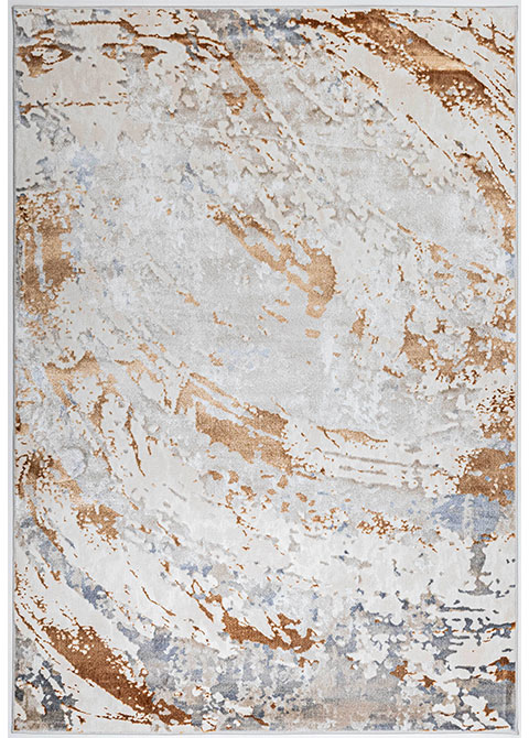 Tapete Moderno Neutro con Diseño Abstracto en Bronce
