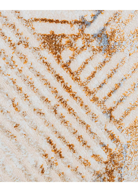 Tapete Moderno Neutro con Diseño Geométrico en Cafe - Vista alternativa