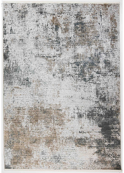 Tapete Moderno Neutro con Diseño Abstracto en Gris Oscuro Colección MINORI