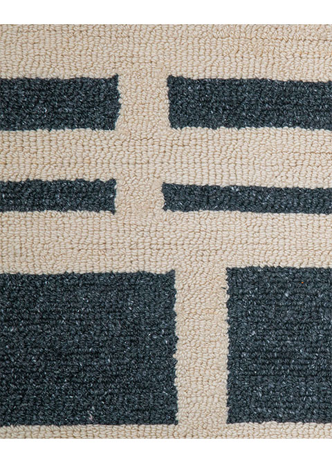 Tapete Moderno Neutro con Diseño Geométrico en Gris Oscuro MYRA - Vista alternativa