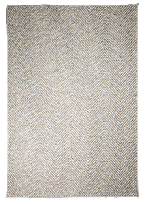 Tapete Moderno Beige con Diseño Chevron