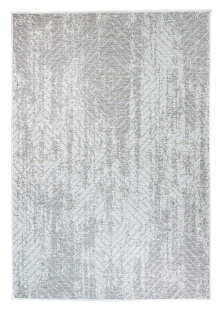 Tapete Moderno Gris con Diseño Geométrico Texturizado