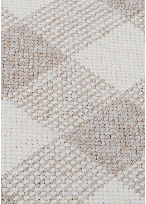 Tapete Moderno Neutro con Diseño a Cuadros en Cafe - Vista alternativa