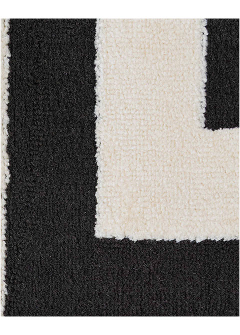 Tapete Moderno Beige con Diseño Geométrico en Gris Oscuro OPTIKA - Vista alternativa