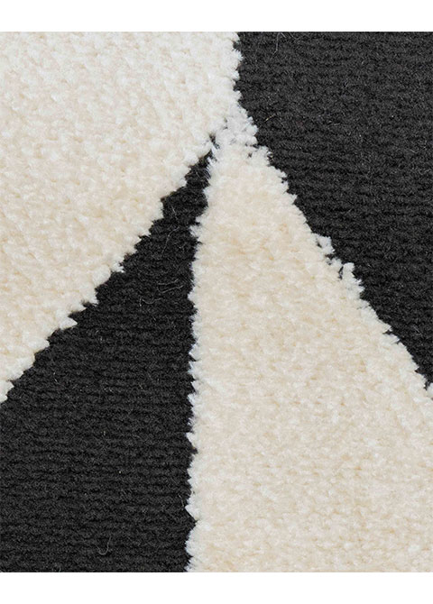 Tapete Moderno Beige con Diseño en Espiga en Gris Oscuro OPTIKA - Vista alternativa