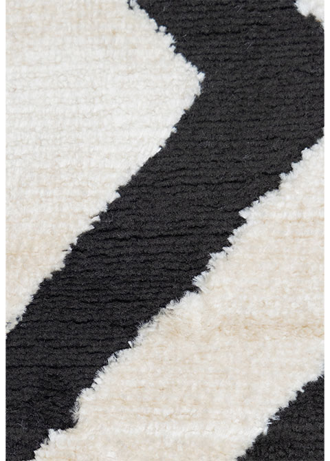 Tapete Moderno Beige con Diseño de Diamantes en Gris Oscuro OPTIKA - Vista alternativa