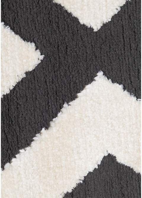 Tapete Moderno Gris Oscuro con Diseño de Diamantes en Neutro OPTIKA - Vista alternativa