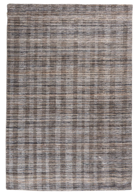 Tapete Moderno Neutro con Diseño a Rayas en Gris Oscuro