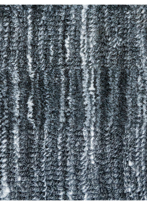 Tapete Moderno Gris Oscuro con Diseño Lineal en Gris - Vista alternativa