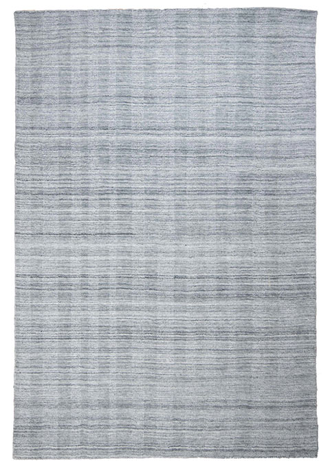 Tapete Contemporáneo Gris con Diseño a Rayas