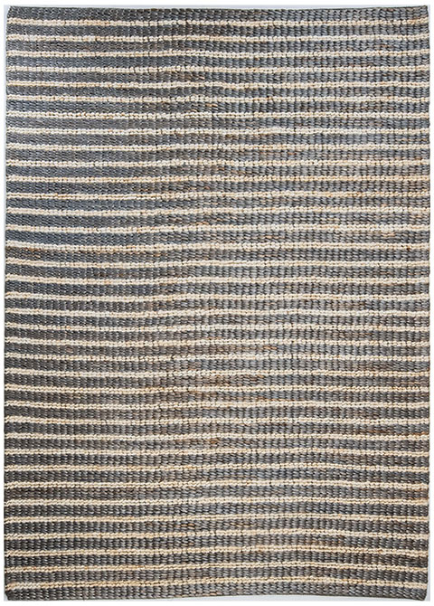 Tapete Moderno Gris Oscuro con Diseño a Rayas en Neutro