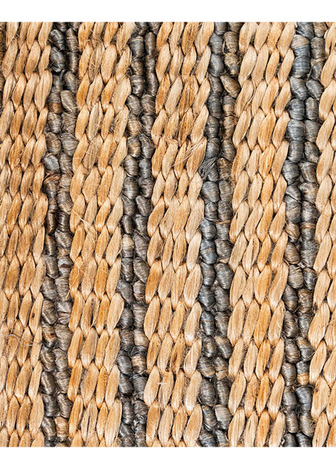 Tapete Texturizado Beige con Diseño a Rayas en Gris Oscuro - Vista alternativa