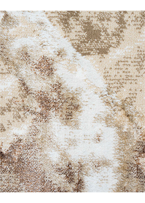 Tapete Abstracto Neutro con Diseño de Remolinos Café Colección PIAVE - Vista alternativa