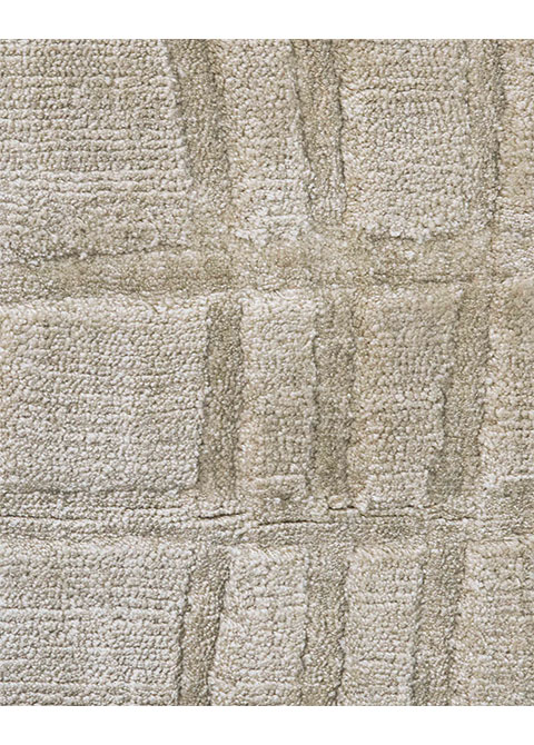 Tapete Moderno Neutro con Diseño de Cuadrícula Irregular - Vista alternativa