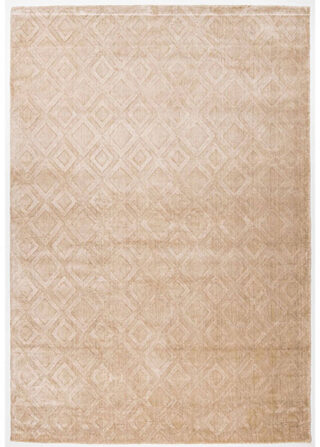 Tapete Moderno Beige con Diseño de Diamantes