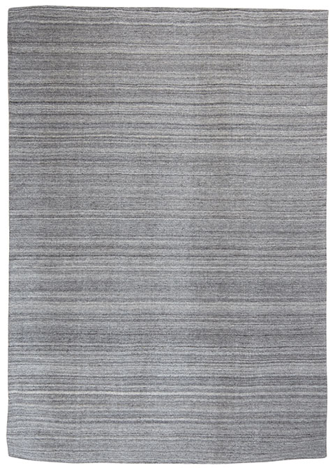 Tapete Moderno Gris con Diseño de Rayas Horizontales en Gris Claro