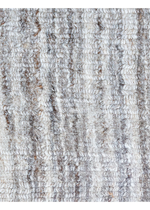 Tapete Moderno Gris con Diseño de Rayas Horizontales en Gris Claro - Vista alternativa