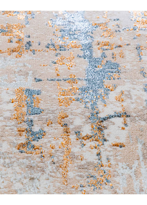 Tapete Moderno Beige con Diseño Abstracto en Cafe y Gris Oscuro Colección SALIM - Vista alternativa