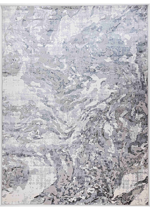 Tapete Moderno Gris con Diseño Abstracto