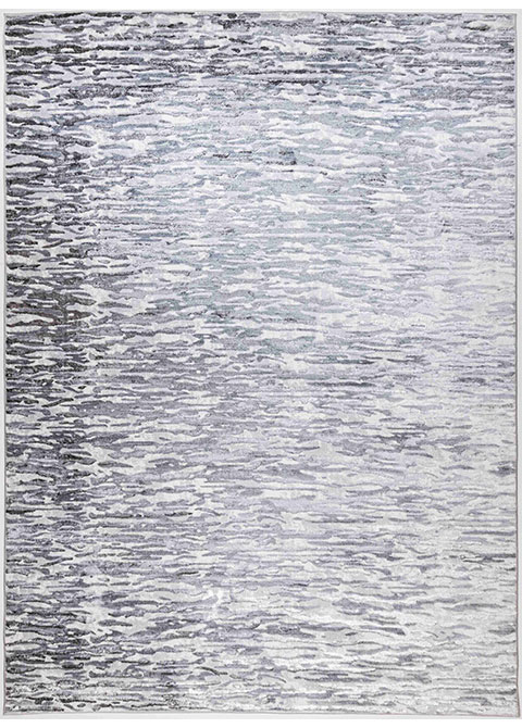 Tapete Moderno Gris con Textura Ondulada en Gris Oscuro Colección Samira