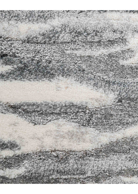 Tapete Moderno Gris con Textura Ondulada en Gris Oscuro Colección Samira - Vista alternativa