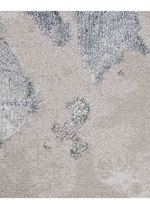 Tapete Moderno Gris con Diseño Abstracto en Plata Colección SAMIRA - Vista alternativa
