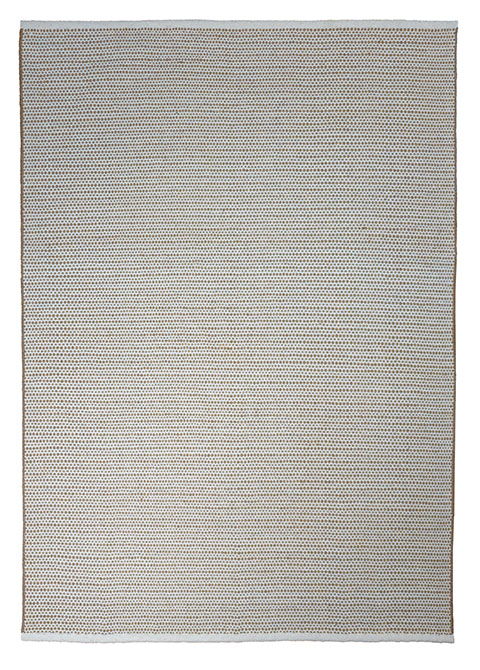 Tapete Texturizado Neutro con Diseño de Puntos en Cafe, Colección SHAILA