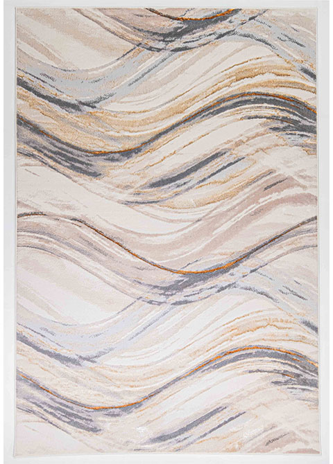 Tapete Moderno Neutro con Diseño de Ondas en Gris Oscuro Colección TERRA