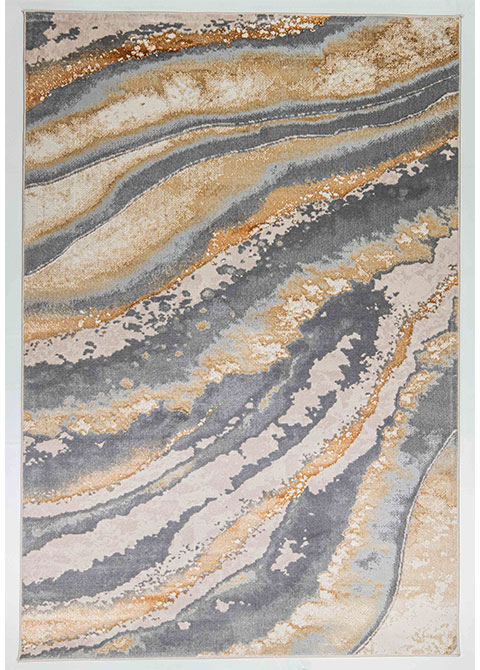 Tapete Moderno Neutro con Diseño Abstracto en Gris