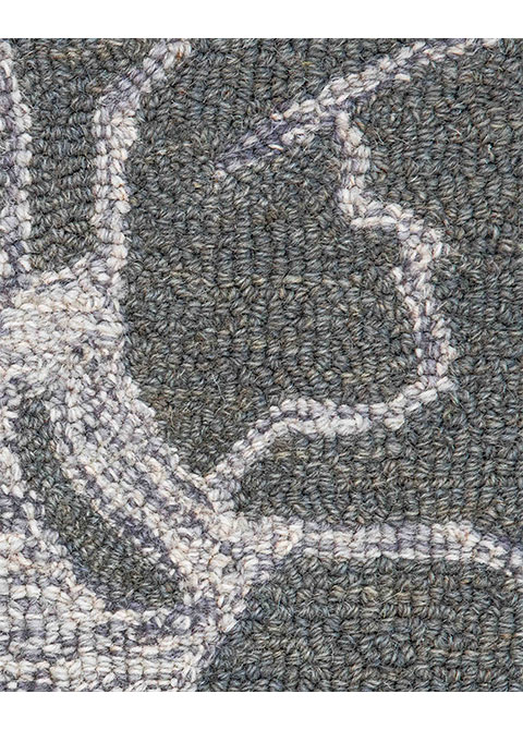 Tapete Moderno Gris con Diseño Abstracto en Plata - Vista alternativa