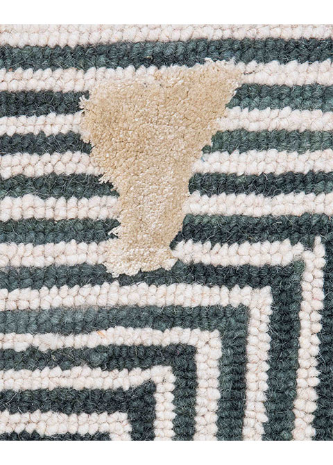 Tapete Moderno Neutro con Diseño Geométrico en Gris Oscuro - Vista alternativa