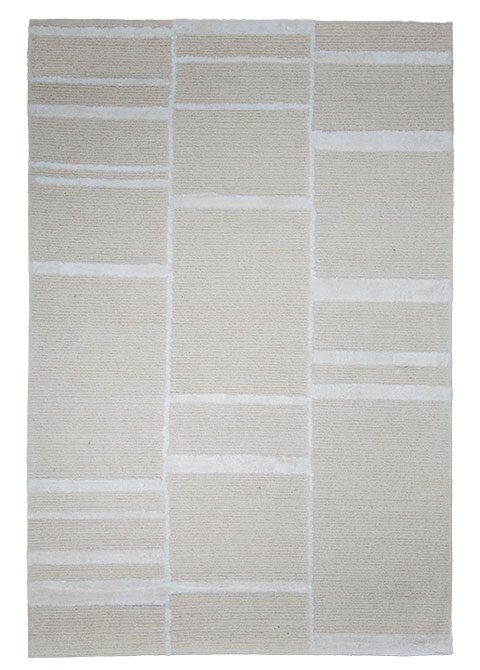 Tapete Moderno Neutro con Diseño Geométrico