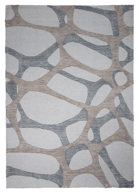 Tapete Moderno Neutro con Diseño Abstracto en Gris Oscuro VEDAS