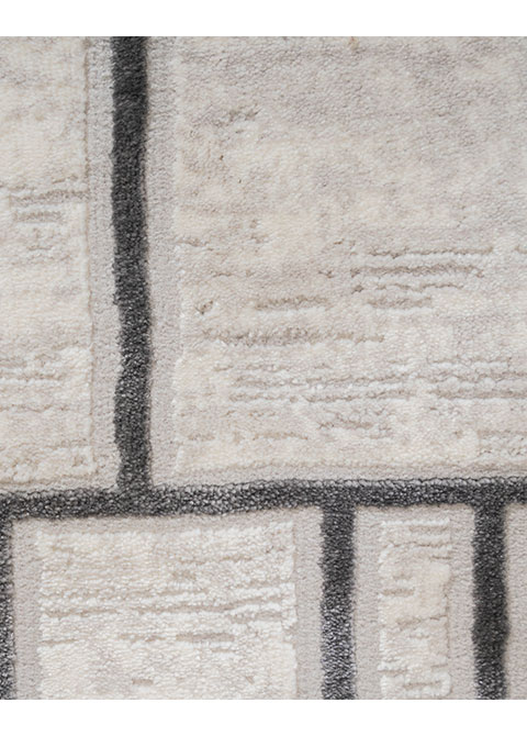 Tapete Moderno Neutro con Diseño Geométrico en Gris Oscuro VELEKA - Vista alternativa