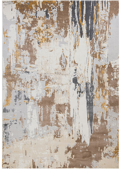 Tapete Moderno Neutro con Diseño Abstracto en Café y Gris Oscuro