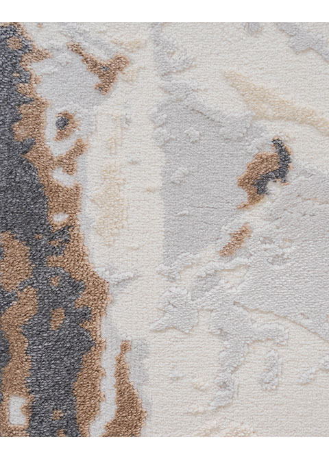 Tapete Moderno Neutro con Diseño Abstracto en Gris Oscuro - Vista alternativa