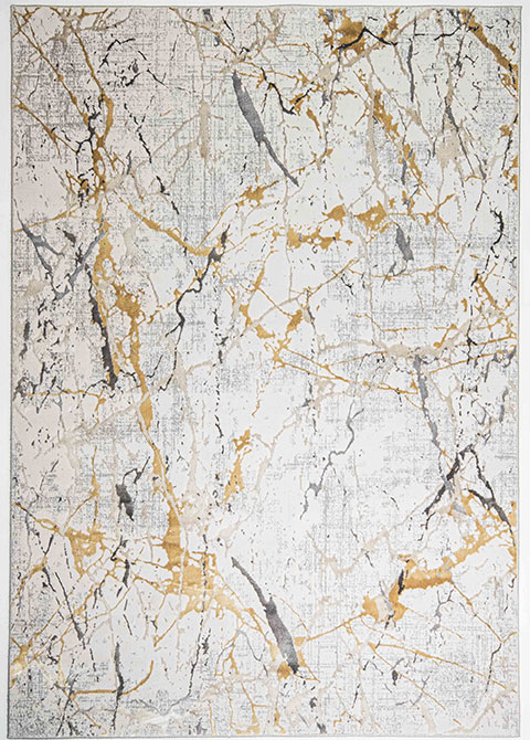 Tapete Moderno Neutro con Diseño Abstracto en Dorado y Gris Oscuro