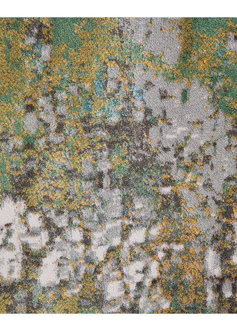 Tapete Moderno Neutro con Diseño Abstracto en Verde y Gris Oscuro Colección ZARIA - Vista alternativa