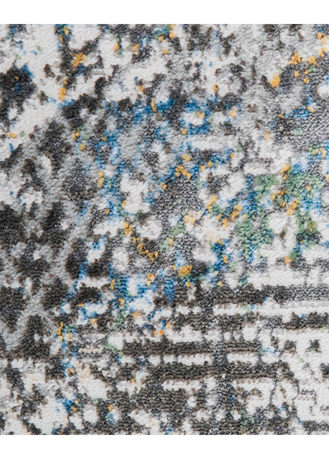Tapete Texturizado Crema con Mosaico Multicolor Tenue - Vista alternativa