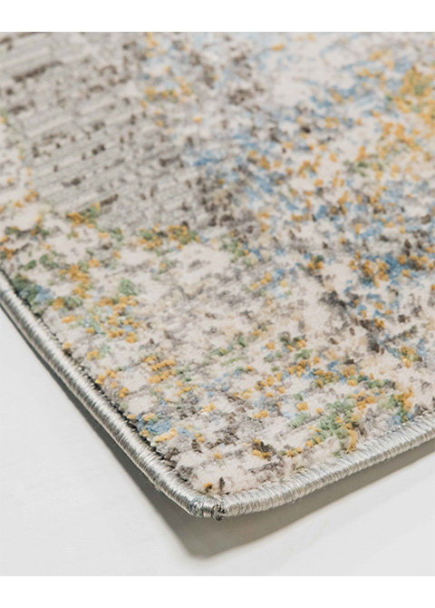 Tapete Texturizado Crema con Mosaico Multicolor Tenue
