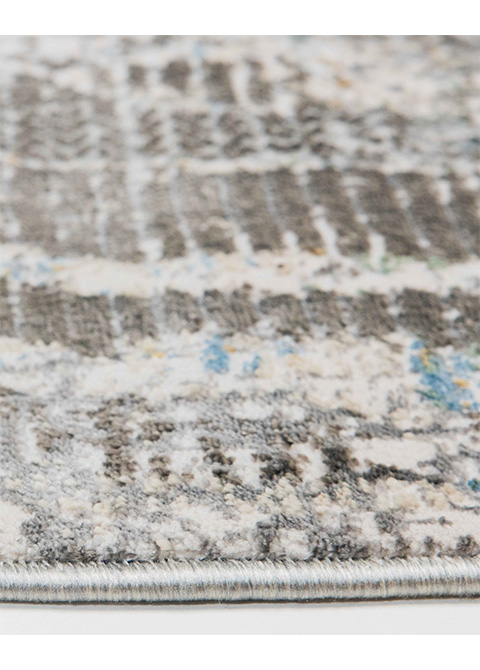 Tapete Texturizado Crema con Mosaico Multicolor Tenue