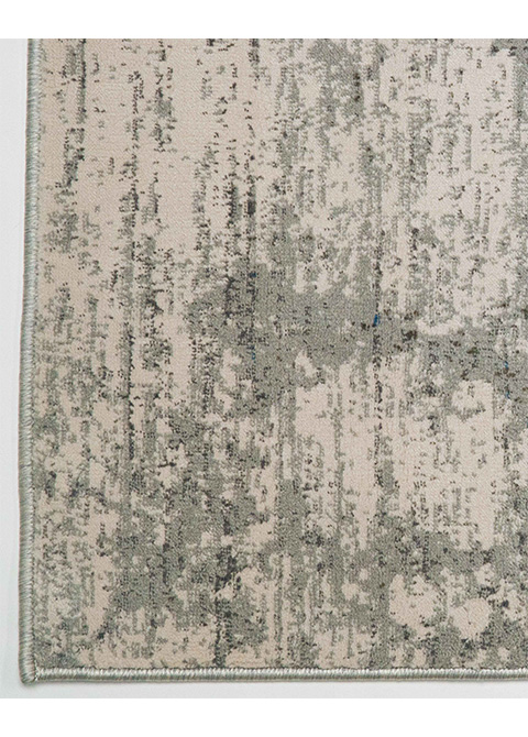 Tapete Abstracto Gris con Mancha Orgánica en Verde y Ocre