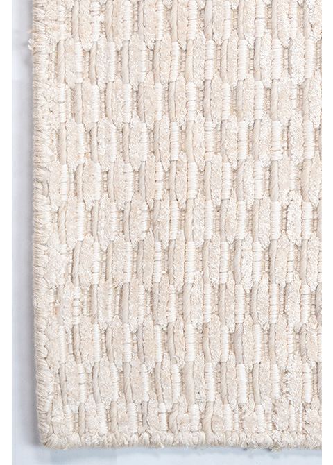 Tapete Texturizado Blanco con Relieve de Panal Hecho a Mano