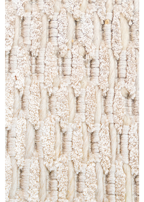 Tapete Texturizado Marfil con Relieve de Panal y Versiones Redondas - Vista alternativa