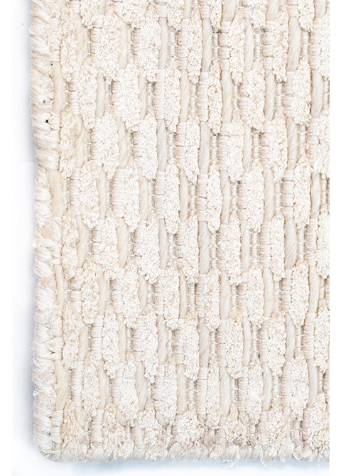 Tapete Texturizado Marfil con Relieve de Panal y Versiones Redondas